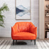 Kadar Leather Barrel Chair-Orange Modern Leather Chair | Accent Chairs | Kinwell Furniture | Barrel Chairs